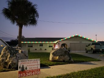 Christmas Lights installation in Apollo Beach by Dirty South Illumination