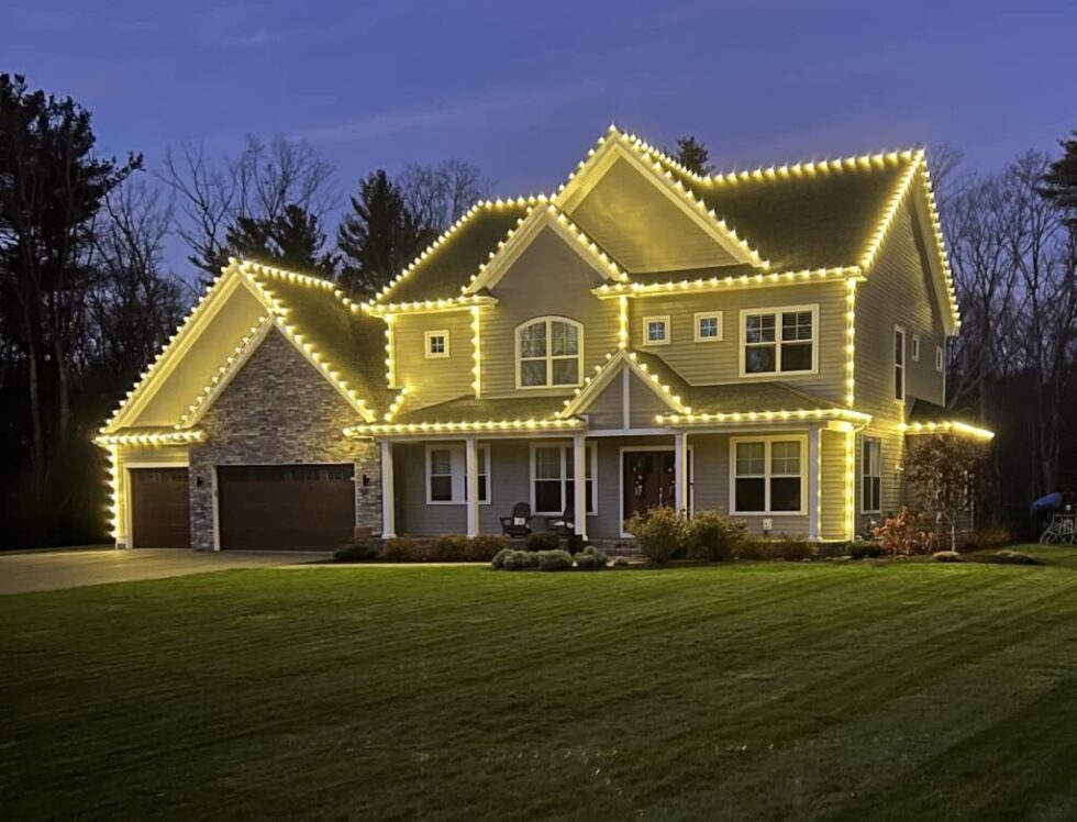 Christmas light installation
