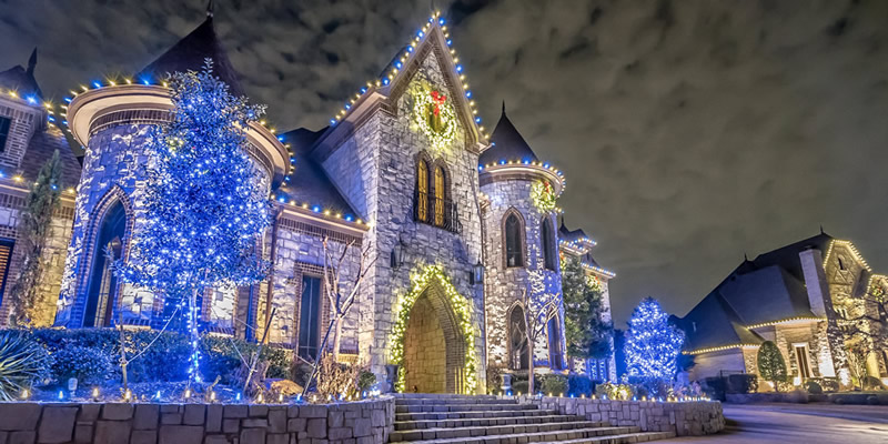 christmas light installation